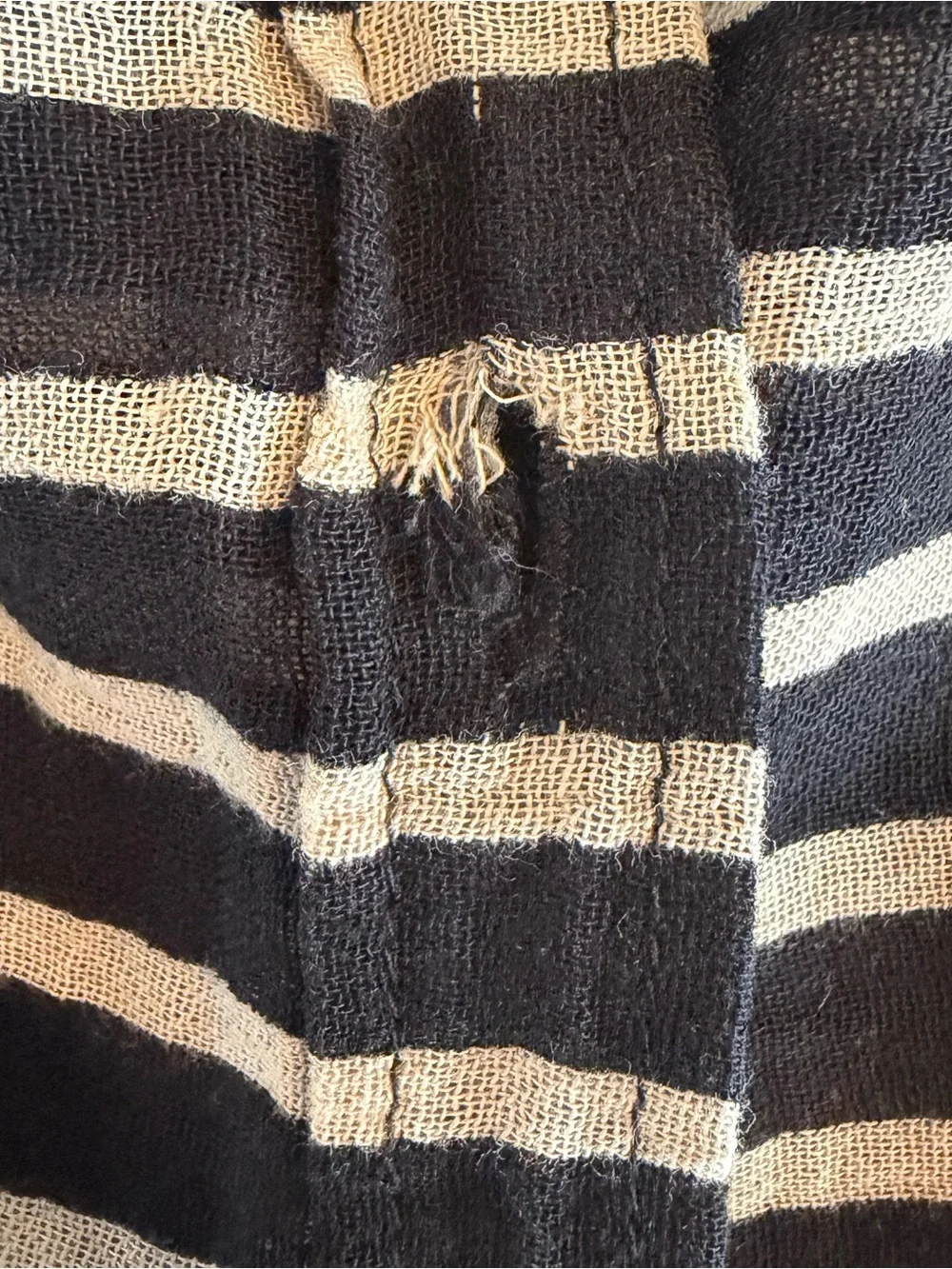 Jcrew Striped Sleeveless Button-Up Top in Black and Cream